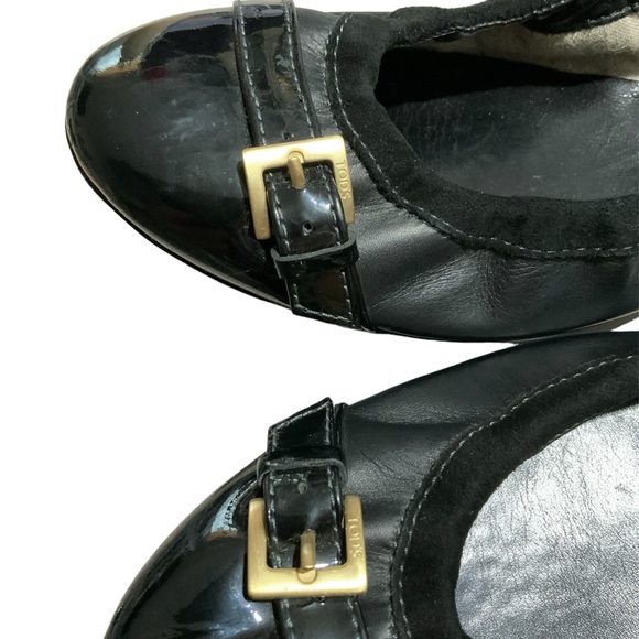 Tod’s Black Patent Leather Ballet Flats Size 6 - Picture 4 of 8